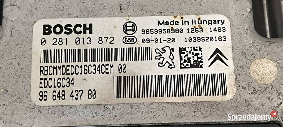 KOMPUTER PEUGEOT PARTNER II 9664843780 Lipno