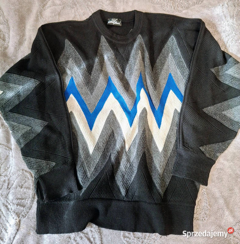 Sweter Carlo Colucci Vneck unikat vintage styl lubuskie Zielona Góra