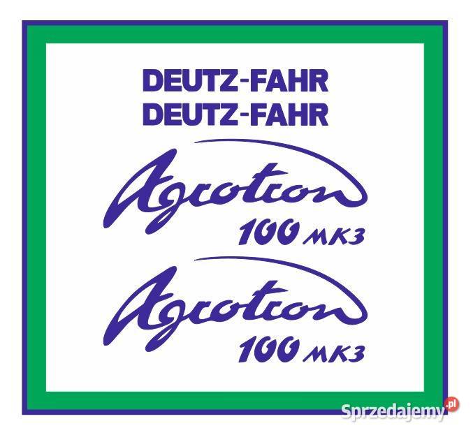 Naklejki DeutzFahr Agrotron 100 MK3 Ciągnik Ostrów Wielkopolski