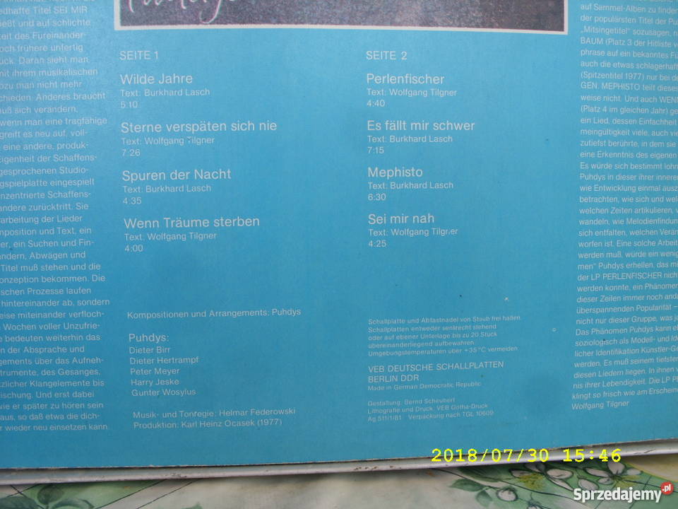 Rock LP PUHDYS AMIGA 4 LP Wołów