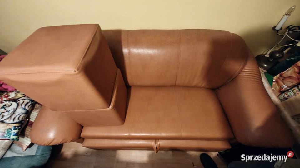 Sofa z funkcją spania 2 pufy Dąbrowa Górnicza