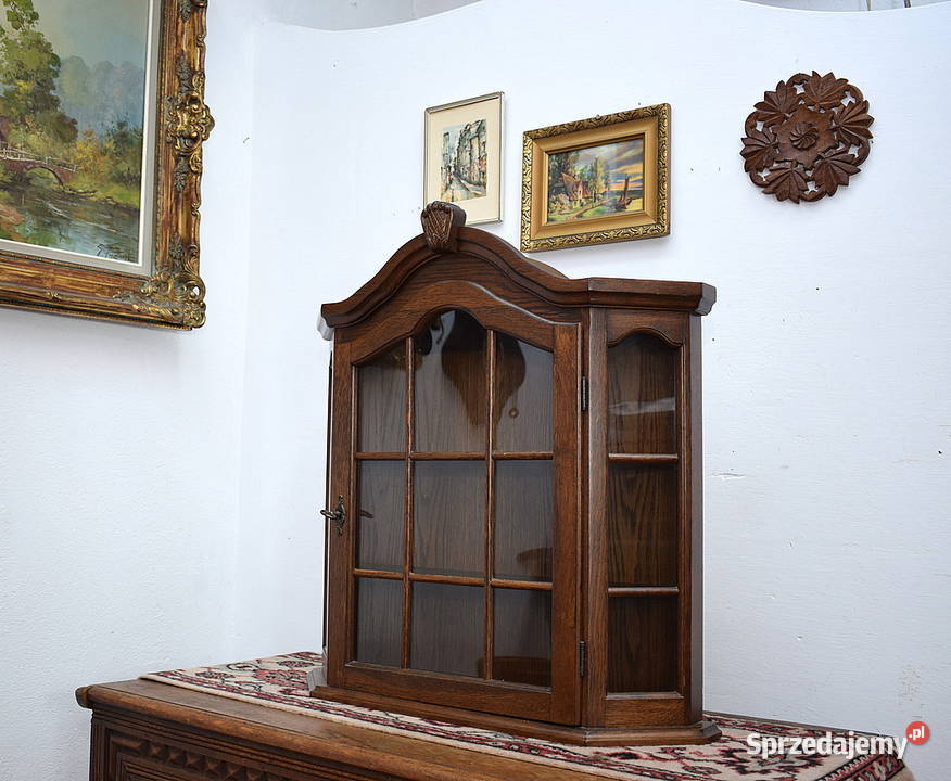 Witrynka wisząca dębowa witryna szafka wysyłam dolnośląskie Świdnica sprzedam
