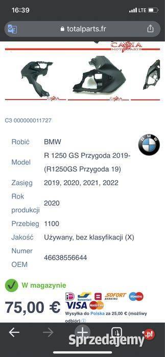 Bmw R1200 R1250 RT GS Aventure Owiewka Prawa Poznań sprzedam