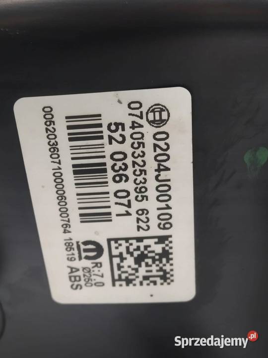 POMPA HAMULCOWA SERWO 0204J00109 52036071 Fiat osobowe
