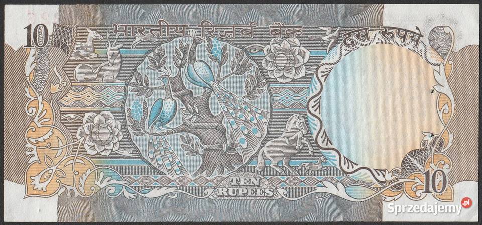 INDIE 10 RUPEES STAN BANKOWY UNC Numizmatyka Łódź sprzedam