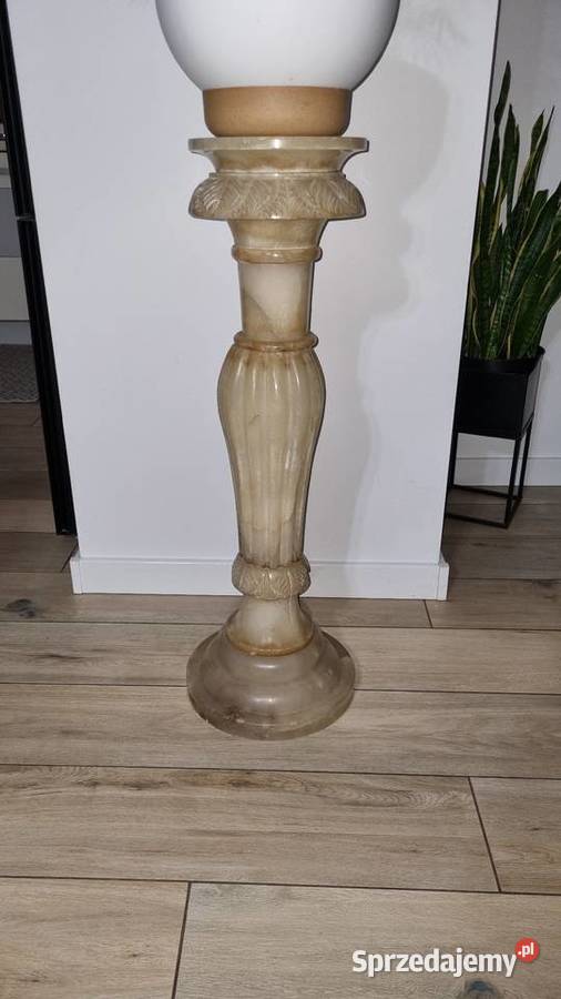 Kolumna Lampa Z Alabastru Porcelana i szkło Wola Podłężna
