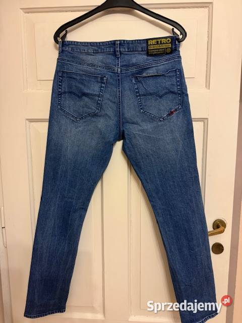 Spodnie męskie jeansy 44 granatowe Retro Brand Częstochowa