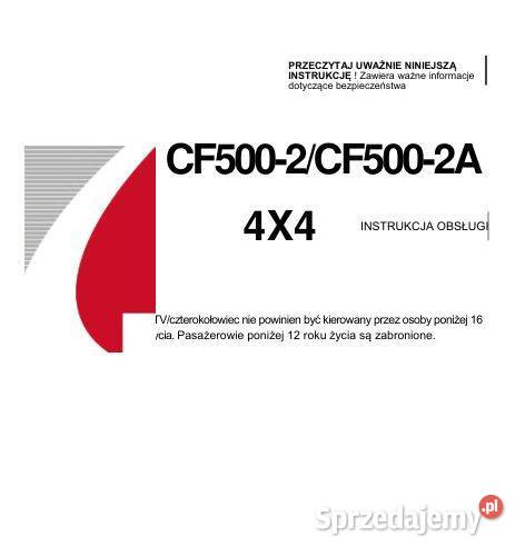 CF MOTO CF500 CF500-2 CF500- 2A instrukcja obsługi i napraw Kielce ...