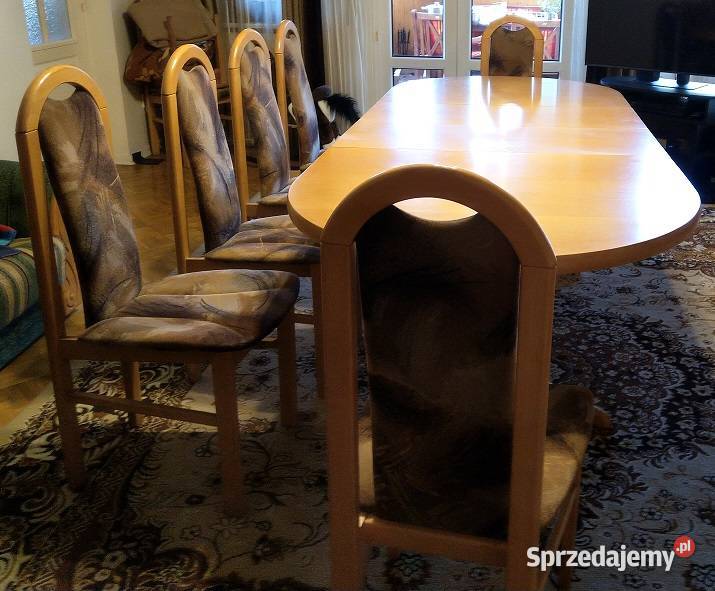 Sprzedam w komplecie stół bukowy 10 krzeseł 75cm Warszawa