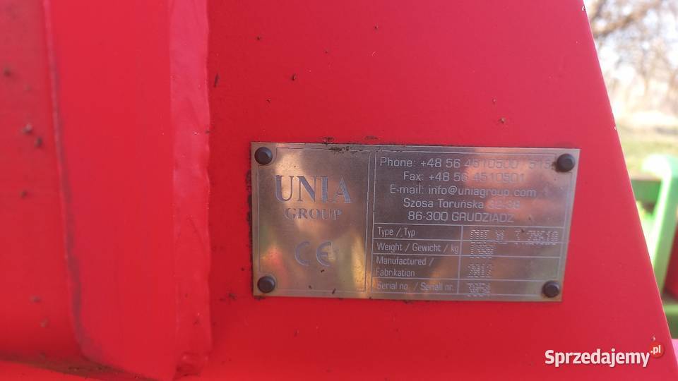 Talerzówka Unia Cut XL nieuszkodzony Leżachów-Osada