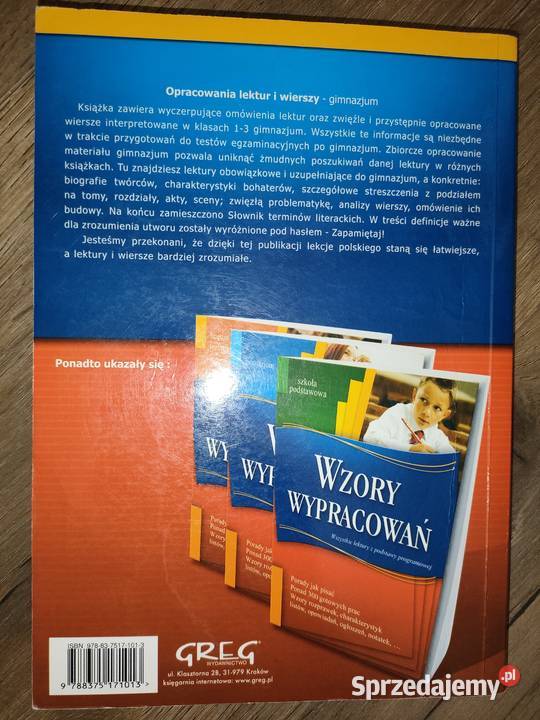 Opracowania lektur i wierszy gimnazjumszkoła
