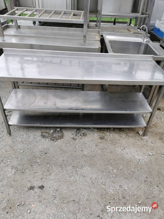 Stół roboczy 2 półki 180x60x85 Gastronomia Krotoszyn sprzedam