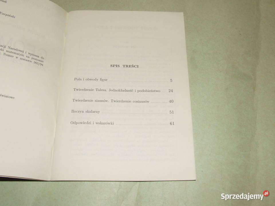 Geometria Zbiór zadań Testy wielokrotnego wyboru matematyka dolnośląskie Oborniki Śląskie