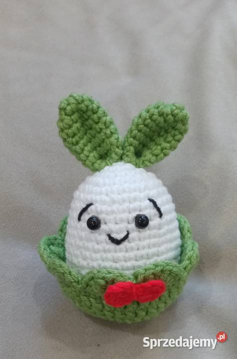 Jajko zajączek wykonane na szydełku Antyki, Sztuka, Kolekcje