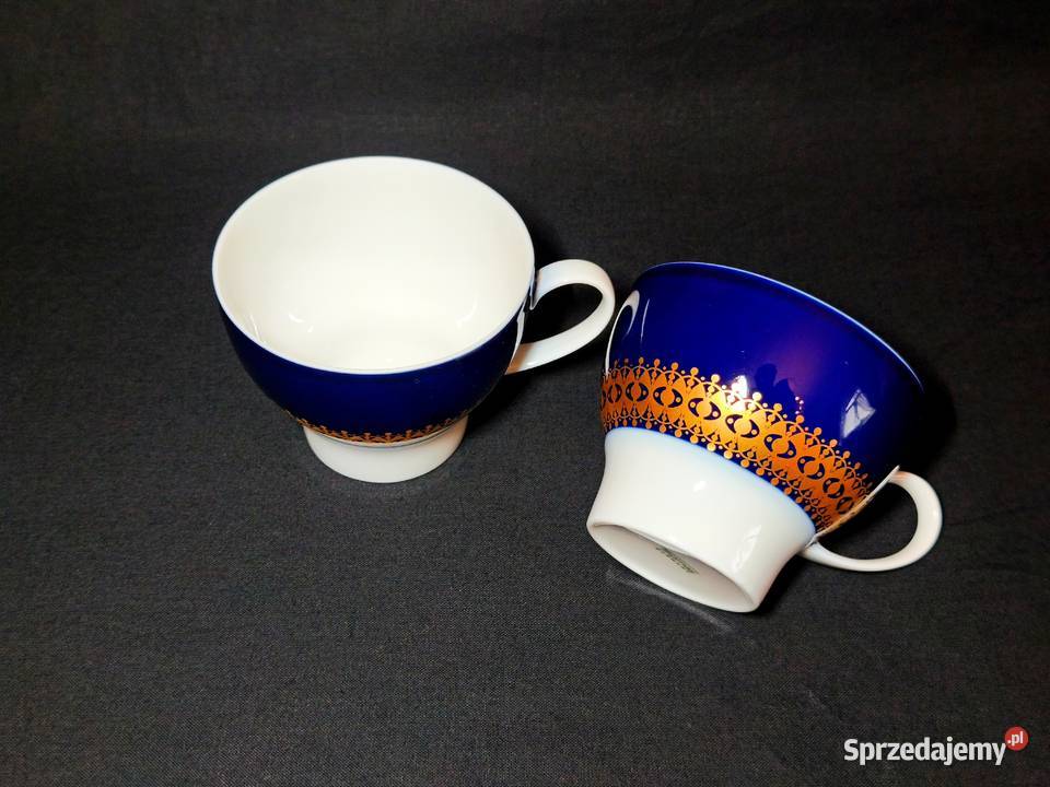 Filiżanka kobalt Thomas Rotunda Porcelana i szkło lubelskie Chełm