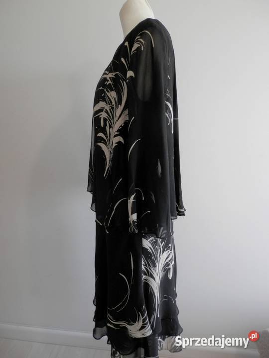 Sukienka z Narzutką Jedwabna 100 Naturalny podlaskie Łomża