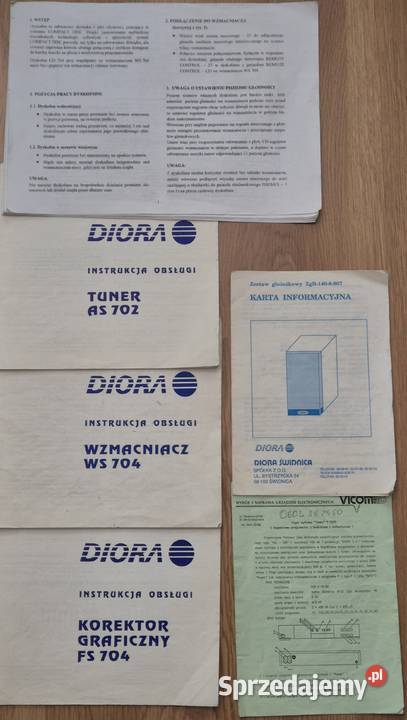 Wieża DIORA 6 segmentów 702704pilot orygkolumny Wzmacniacze i pokrewne Bogatynia