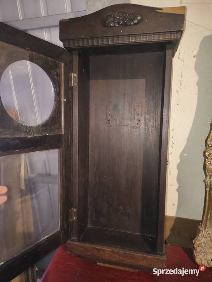 Stara skrzynia zegara ściennego drewno ok