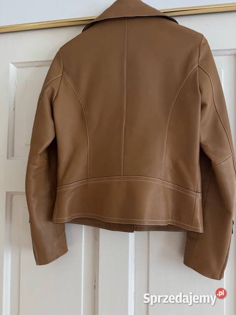 Massimo Dutti kurtka skórzana damskXS camel brąz śląskie Częstochowa