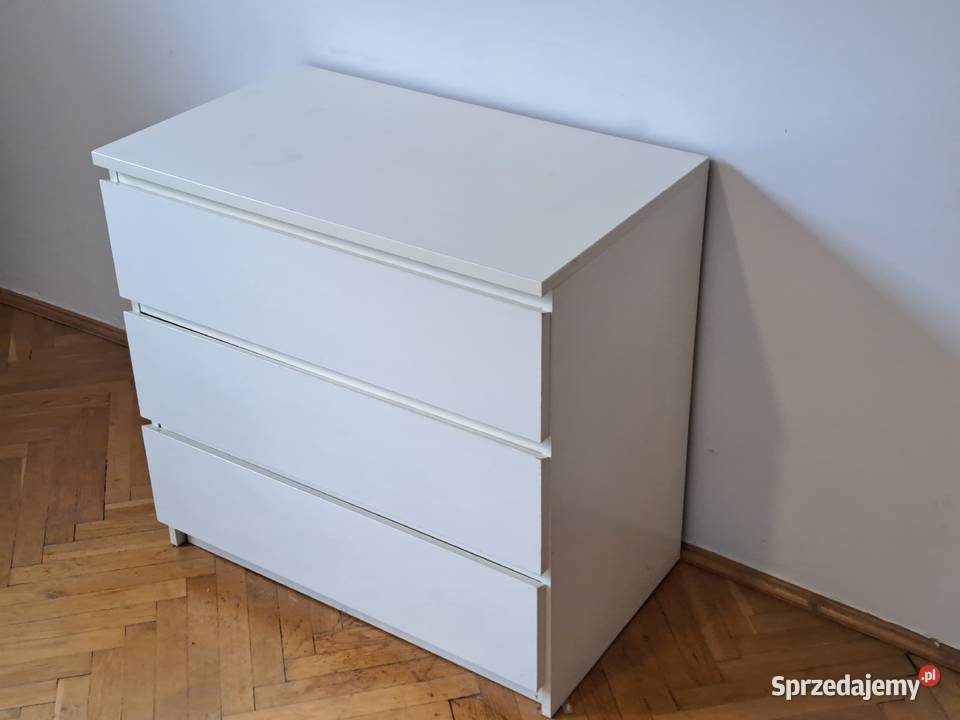 Komoda Malm Ikea 3 szuflady biała Pruszków