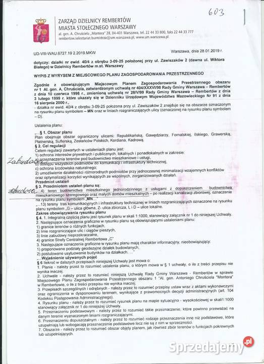 działka budowlana 304m Warszawa Rembertów