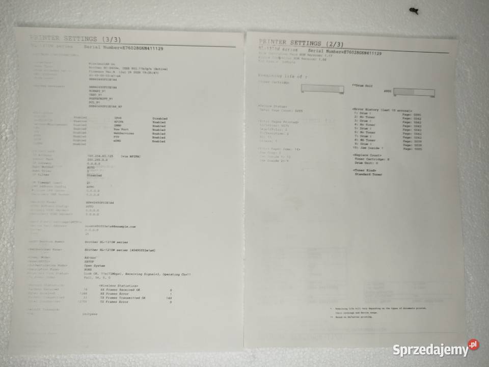 Drukarka Brother Hl1222 uszkodzona Zgierz