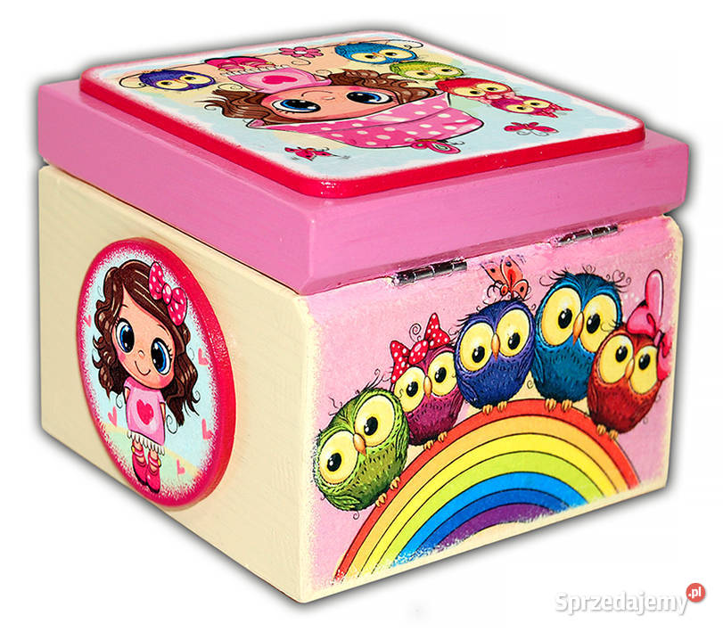 SZKATUŁKA drewniane pudełko BABY GIRL pastel Bydgoszcz