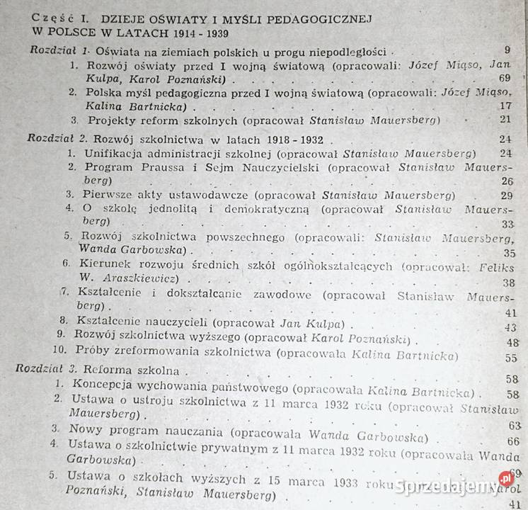 Historia wychowania Wiek XX Tom 1 Józef Miąso