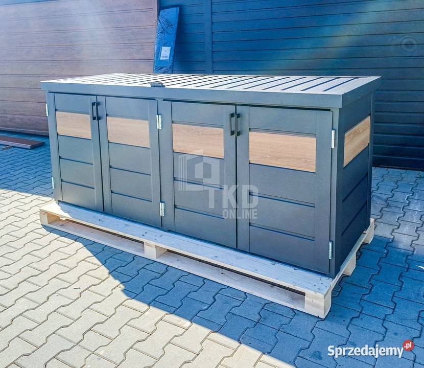 Zabudowa koszy na śmieci wiata obudowa Olsztyn