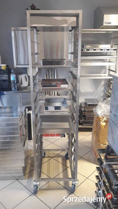 Wózko Regał nierdzewny do transportu blach tac Gastronomia Środa Wielkopolska