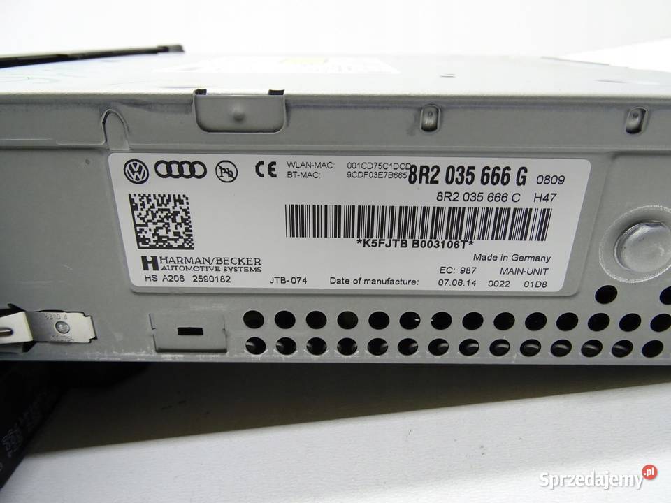 RADIO NAWIGACJA CZYTNIK 8R2035666G AUDI A4 B8 sprzedam