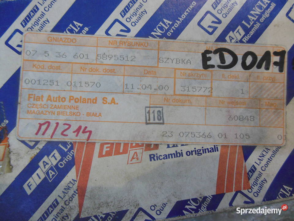 5895512 FIAT BRAVA WKŁAD LUSTERKA PRAWY 9598R Kozy