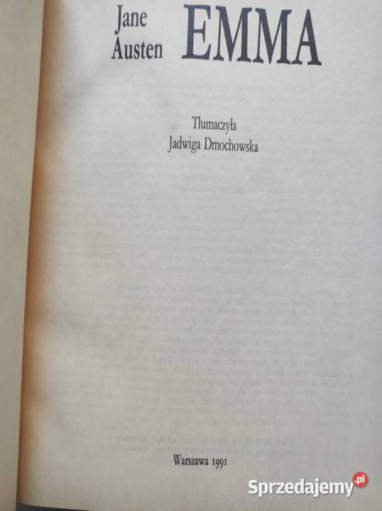 Emma Jane Austen 1991 Rok wydania 0 Pozostałe Kielce sprzedam