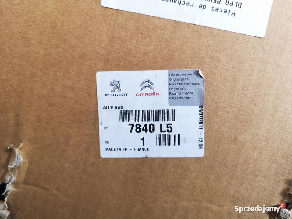BŁOTNIK LEWY PRZÓD CITROEN C3 0213 ORYGINAŁ ASO