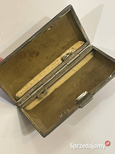 Niemiecki pojemnik na tytoń metal platerowany Kraków sprzedam