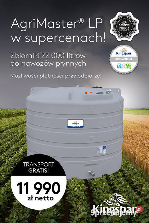 AB Group Kingspan AgriMaster LP 22000 L zbiornik Rzędziany
