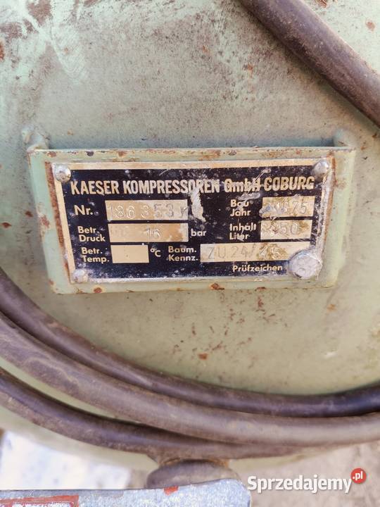 Duży niemiecki Kompresor keaser 2 tłoki 200 Kompresory Sandomierz