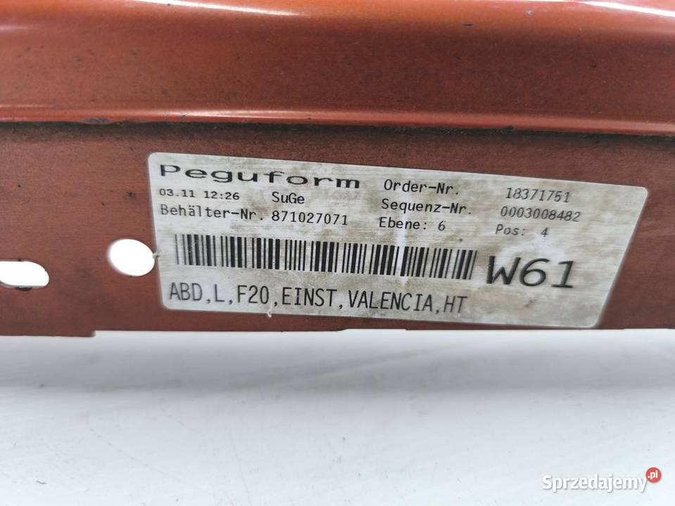 LISTWA PROGOWA LEWA BMW F20 16 116i 136 B44 Progi