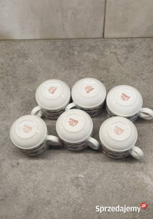 Chińskie porcelanowe filiżanki ze spodkami Siemianowice Śląskie