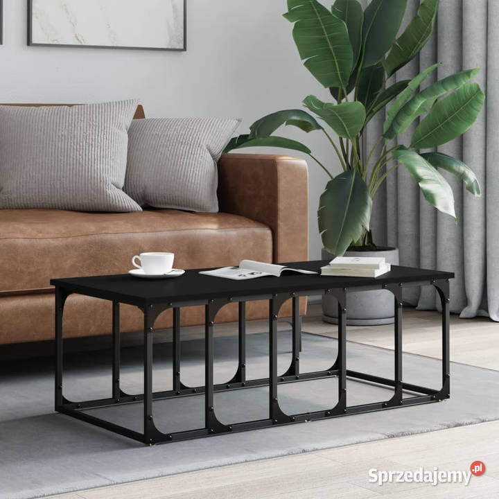 Stolik kawowy czarny 100x50x355 materiał sprzedam