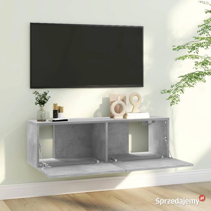 Szafka pod TV szarość betonu 100x30x30 801485 sprzedam