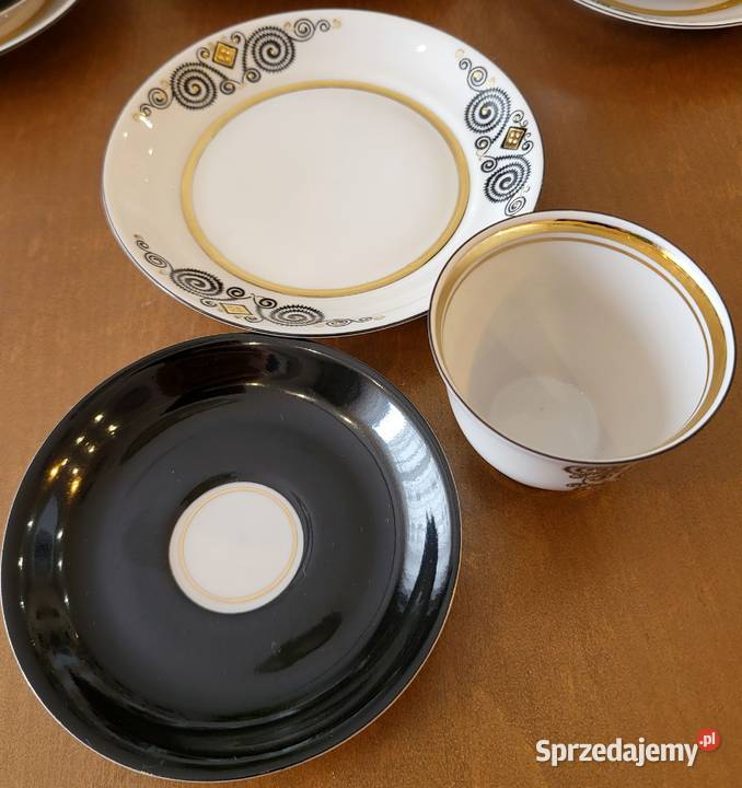 Porcelana łotewska RPR zestaw do espresso 6 osób Szczecin
