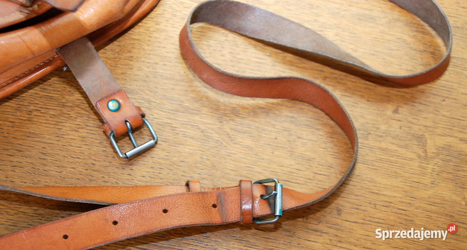 Teczka Skórzana Listonoszka MYŚLIWSKA gruba Warszawa