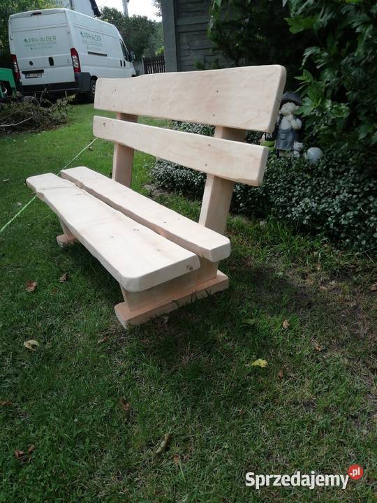 Ogrodowa ławka grube olchowe drewno sprzedam