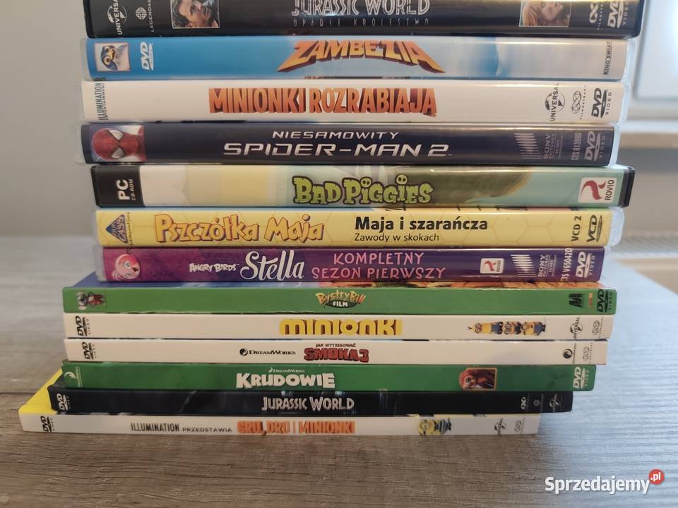 Filmy DVD 27 sztuk Lego Shrek Minionki SpiderMan Filmy