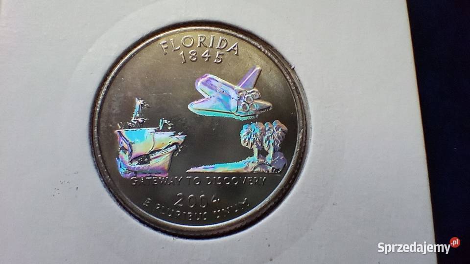 Stare monety 14 dolar 2004 Floryda USA hologram Lesko