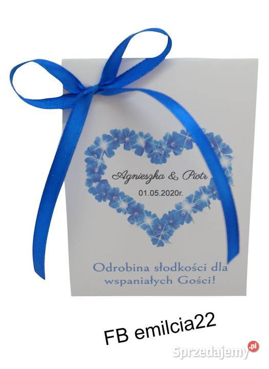 Podziękowania Gości Pudełeczka z Raffaello Ślub Pozostałe