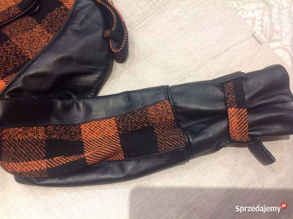 Płaszcz Damski GIL SANTUCCI r S Skórzane rękawy Rozmiar 36(S) Nowa Sól sprzedam