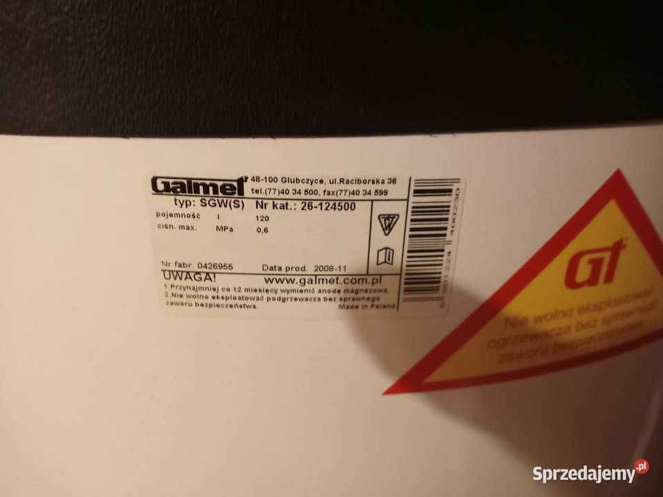 Podgrzewacz wody wymiennik Galmet Hydraulika i armatura Opole sprzedam