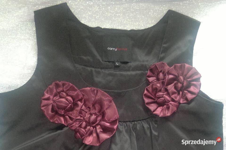 Czarna ciążowa sukienka z kieszeniami rozmiar L Łódź sprzedam